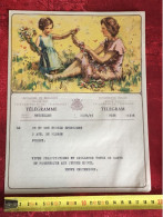 1945-WW2- Bruxelles -Forest  - Telegram -Télégramme Illustré Chromo Royaume De Belgique Régie Des Télégraphes/Téléphone- - Telegrammen