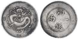 Sar (Tael) O.J. (1910). "Ration Silver", Provinz Sinkiang. 35,53 G. Fast Sehr Schön, Kl. Randfehler. Lin Gwo Ming 811. - China