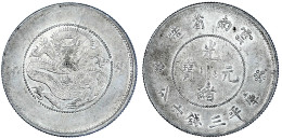 1/2 Dollar O.J. (1911). Provinz Yunnan (ohne Engl. Legende). Sehr Schön/vorzüglich. Lin Gwo Ming 422. - China