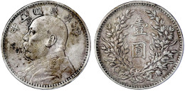 Dollar (Yuan) Jahr 3 = 1914. Präsident Yuan Shih-kai. Sehr Schön. Lin Gwo Ming 63. Yeoman 329. - Chine