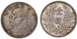 Dollar (Yuan) Jahr 3 = 1914. Präsident Yuan Shih-kai. Sehr Schön, Feine Tönung. Lin Gwo Ming 63. Yeoman 329. - China