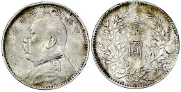 Dollar (Yuan) Jahr 10 = 1921, Präsident Yuan Shih-kai. 26,73 G. Sehr Schön. Lin Gwo Ming 79. Yeoman 329.6. - Chine