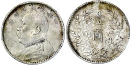 Dollar (Yuan) Jahr 10 = 1921, Präsident Yuan Shih-kai. 26,73 G. Sehr Schön. Lin Gwo Ming 79. Yeoman 329.6. - China