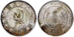 Dollar (Yuan) O.J., Geprägt 1928. Birth Of Republic. Präsident Sun Yat-Sen. Sehr Schön/vorzüglich. Lin Gwo Ming 49. Yeom - China
