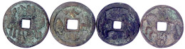 4 Pferde-Amulette, Bronze, Der Ming-Dynastie, Jedoch Wohl Spätere Güsse Des 20. Jh. Schön/sehr Schön - Chine