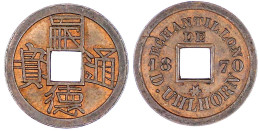 Sapeque PROBE 1870 Von D. Uhlorn. ECHANTILLON DE D. UHLHORN 1870/嗣德通寶 (Tu Duc Tong Bao). Kupfer, 24 Mm; 3,78 G. Vorzügli - Französisch-Indochina