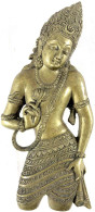 Messing-Türgriff In Form Des Shiva. 20. Jh. 18 X 8,5 Cm - India