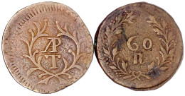 2 Kupfermünzen: 60 Reis (Tanga) O.J.(1828/1834) Und 1840. Schön/sehr Schön Und Sehr Schön - Indien