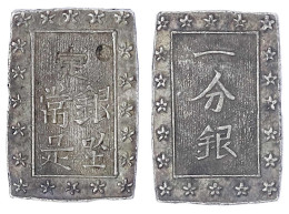 Ichi Bu Gin O.J.(1837/1854). Sakura T/r. Hane Gin. Revers Chines. Chopmark. Fast Vorzüglich, Schöne Patina. Hartill 9.80 - Japon