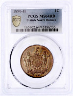 1 Cent 1890 H, Heaton. Im PCGS-Blister Mit Grading MS 64 RB. Sehr Selten In Dieser Erhaltung. Krause/Mishler 2. - Malaysie