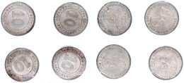 George V.: 21 X 10 Cents Aus 1919 Bis 1927, 12 X 20 Cents 1919/1926. Sehr Schön Bis Prägefrisch - Maleisië