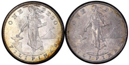 2 Stück: Peso 1907 S Und 1909 S, San Francisco. Beide Vorzüglich/Stempelglanz. Krause/Mishler 172. - Philippines