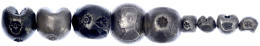 9 Stück: Pot Duang Silberkugelgeld (4 X 1 Baht, 1/4 Baht, 3 X 1/8 Baht) Und Gewölbter Salung. Schön/sehr Schön - Thailand