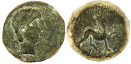 As 1. Jh. V. Chr. Jünglingsbüste R., Daneben Hand/Sphinx Geht R. Schön/sehr Schön. Calicó 384. - Keltische Münzen