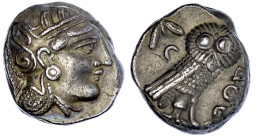 Tetradrachme 353/294 V. Chr. Kopf Der Athena R./Eule. 16,88 G. Unbekannte östliche Münzstätte. Vorzüglich Vgl. Davissons - Griekenland