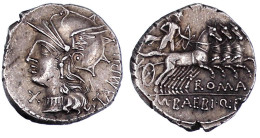 Denar 137 V. Chr. Romakopf L./Apollo In Quadriga. 3,96 G. Vorzüglich, Schöne Patina. Crawford 236/1. Sydenham 489. - Other & Unclassified