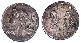 Denar 112/111 V. Chr. Apollo-Vejovis-Büste Mit Blitz In Linksgerichteter Rückansicht, Rechts Monogramm/L. CAESI. Lares P - Other & Unclassified