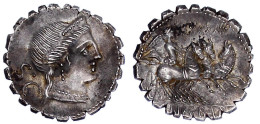 Denar Serratus 79 V. Chr. Kopf Der Iuno Moneta(?) N.r., L. SC/C. NAE. BALB. Victoria In Triga N.r. Oben CXXXXIII. 4,01 G - Other & Unclassified