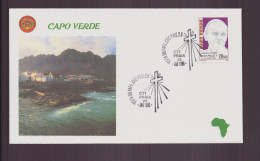 Cap-Vert, Enveloppe Avec Cachet Commémoratif " Visite Du Pape Jean-Paul II à Praia, 25 Janvier 1990 - Cap Vert