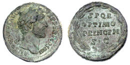 As 145/161. Belorb. Kopf R./SPQR OPTIMO PRINCIPI SC Im Kranz. 12,63 G. Vorzüglich, Herrliche Patina, Prachtexemplar. RIC - Other & Unclassified