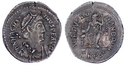 Siliqua 383/388 Trier. Drap., Diad. Brb. R./VIRTVS ROMANORVM TRPS. Roma Thront L. 1,67 G. Vorzüglich, Schöne Patina. RIC - Andere & Zonder Classificatie