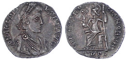 Siliqua 383/408 Trier. Brb. R./VIRTVS ROMANORVM TRPS. Roma Sitzt L. Mit Victoriola. 1,62 G. Vorzüglich/Stempelglanz, Pra - Sonstige & Ohne Zuordnung