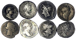 8 Denare: Republik (3 X), Trajan, Hadrian (2 X), Sept. Severus (2 X). Schön Bis Sehr Schön - Sonstige & Ohne Zuordnung