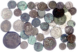 49 Münzen, U.a. 3 Denare Der Röm. Republik, 4 Denare Der Kaiserzeit, 16 Alexandrinische AE Tetradrachmen Des 3. Jh., 2 P - Other & Unclassified