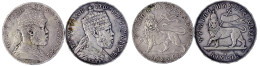 2 X 1 Birr: EE 1889 A (= 1896) Und EE 1895 (= 1902). Beide Sehr Schön, Einmal Henkelspur. Krause/Mishler 5,19. - Ethiopië