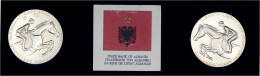 2 X 10 Leke Silber-Set 1991 Springreiter. 1 X Vertieft Und 1 X Erhaben Geprägt, Zusammen Neue Münze Ergebend. In Origina - Albania