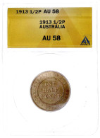 1/2 Penny 1913. Im ANACS-Blister Mit Grading AU 58 (Blister Stellenweise Milchig). Selten In Dieser Erhaltung. Krause/Mi - Other & Unclassified