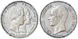 (5 Francs) Hochzeit In Silber 1853. Gutes Vorzüglich, Aus Erstabschlag, Randfehler. Krause/Mishler X 2.1. - Otros & Sin Clasificación