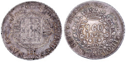 960 Reis 1822 R. Überprägt Auf Spanisch-kolonialem 8 Reales Ferdinand VII. Sehr Schön/vorzüglich, Schöne Patina. Krause/ - Brasil