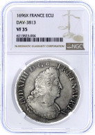 Ecu 1696 X, Amiens. Im NGC-Blister Mit Grading VF 35. Selten. Gadoury 217 (R4). Davenport. 3813. - 1643-1715 Louis XIV Le Grand