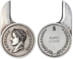 Versilbertes Medaillen-Messer O.J.(nach 1983) Von Christofle, Paris. Graviert "TAISHO MARINE". 85 X 52 Mm. Vorzüglich - Other & Unclassified