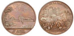 Bronzemedaille 1844 V. Rogat, A.d. Erstürmung Der Bastille 1789 Und Das Gefängnis Von Vincennes/Sturm Auf Die Bastille.  - Otros & Sin Clasificación