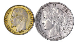 2 Stück: 50 Centimes 1852 A Und 1 Franc 1851 A. Beide Sehr Schön - Autres & Non Classés
