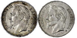 2 Stück: 5 Francs 1867 BB Und 1869 BB, Strassburg. Sehr Schön. Gadoury 739. - Otros & Sin Clasificación