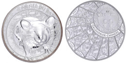 20 Euro Silber (1 Unze) Jahr Der Ratte 2020. Lunar Serie. Auflage Nur 2500 Ex. Polierte Platte, High Relief - Autres & Non Classés