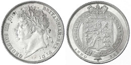 Shilling 1823. Prägefrisch/fast Stempelglanz, Selten In Dieser Erhaltung. Seaby 3811. - Other & Unclassified