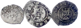 3 "hammered" Coins. Edward III. Farthing, Henry VII. Halfpenny, Henry VIII. Halfpenny (posthume Prägung). Schön/sehr Sch - Otros & Sin Clasificación