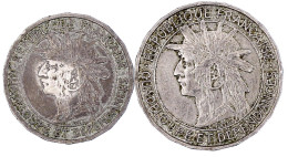 2 Stück: 50 Centimes 1903 Und 1 Franc 1921. Beide Sehr Schön. Krause/Mishler 45 Und 46. - Guadeloupe Und Martinique