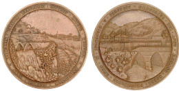 Bronzemedaille 1835 Von Lorenz. Umleitung Des Flusses Anieni In Tivoli. 76 Mm. Sehr Schön/vorzüglich, Kl. Kratzer Und Ra - Vatikan