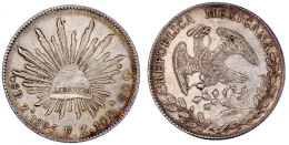 8 Reales 1895, Zacatecas. Gutes Vorzüglich, Min. Kratzer, Schöne Patina. Krause/Mishler 377.13. - México