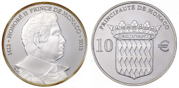 10 Euro Silbergedenkmünze 2012. 350. Todestag Von Fürst Honore II. Im Originaletui Mit Zertifikat Und Umverpackung. Poli - Sonstige & Ohne Zuordnung