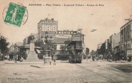 Asnières * La Place Et Boulevard Voltaire * Tram Tramway * Avenue De Paris - Asnieres Sur Seine