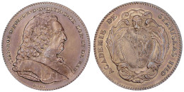 Bronzemedaille 1750, Von Borrel. Jeton Der Académie De Stanislas Von Nancy. Brustbild Nach Rechts/Wappen. Spätere Prägun - Polonia