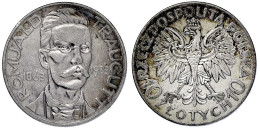 10 Zlotych 1933, Traugutt. Sehr Schön. Fischer OB 021. Parchimowicz 122. - Pologne