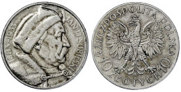 10 Zlotych 1933, Sobieski. Sehr Schön. Parchimowicz 121. - Polen