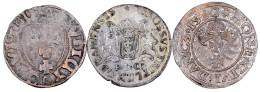 3 Münzen: Dreigröscher 1765 (vz), Halbgroschen O.J. (fast Ss) Und 1530 (ss) - Pologne